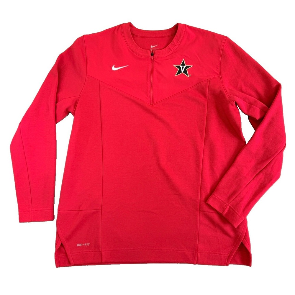 Vanderbilt Commodores Nike Dri-Fit Red 1/4 Zip Pullover Sweatshirt Mens Large